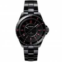 シャネルコピー J12 BLUSH 自動巻きブラック ラッカー38MM H10312