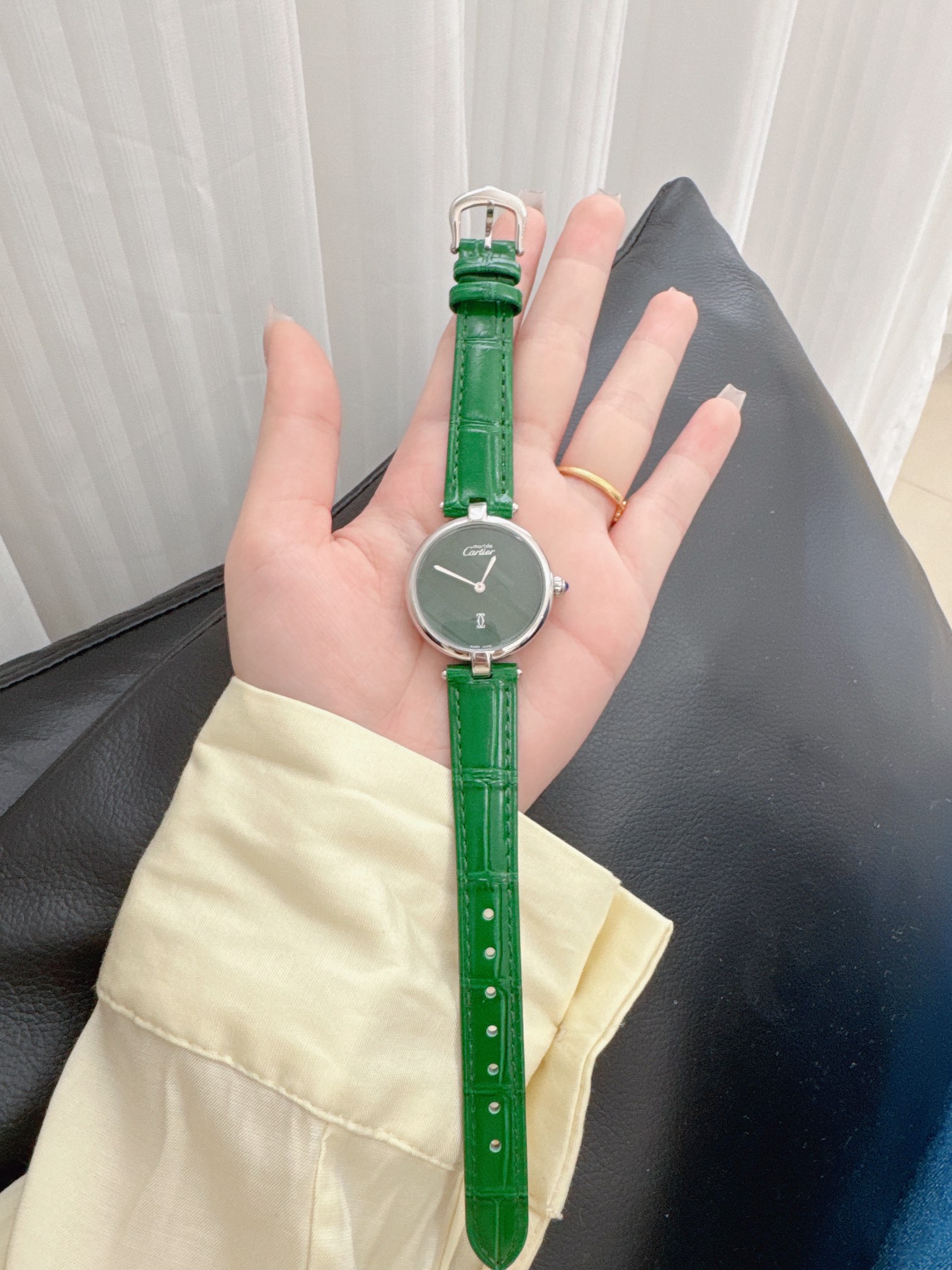 Cartier中古バロンブルー時計丸いダイヤルC29A230[1]