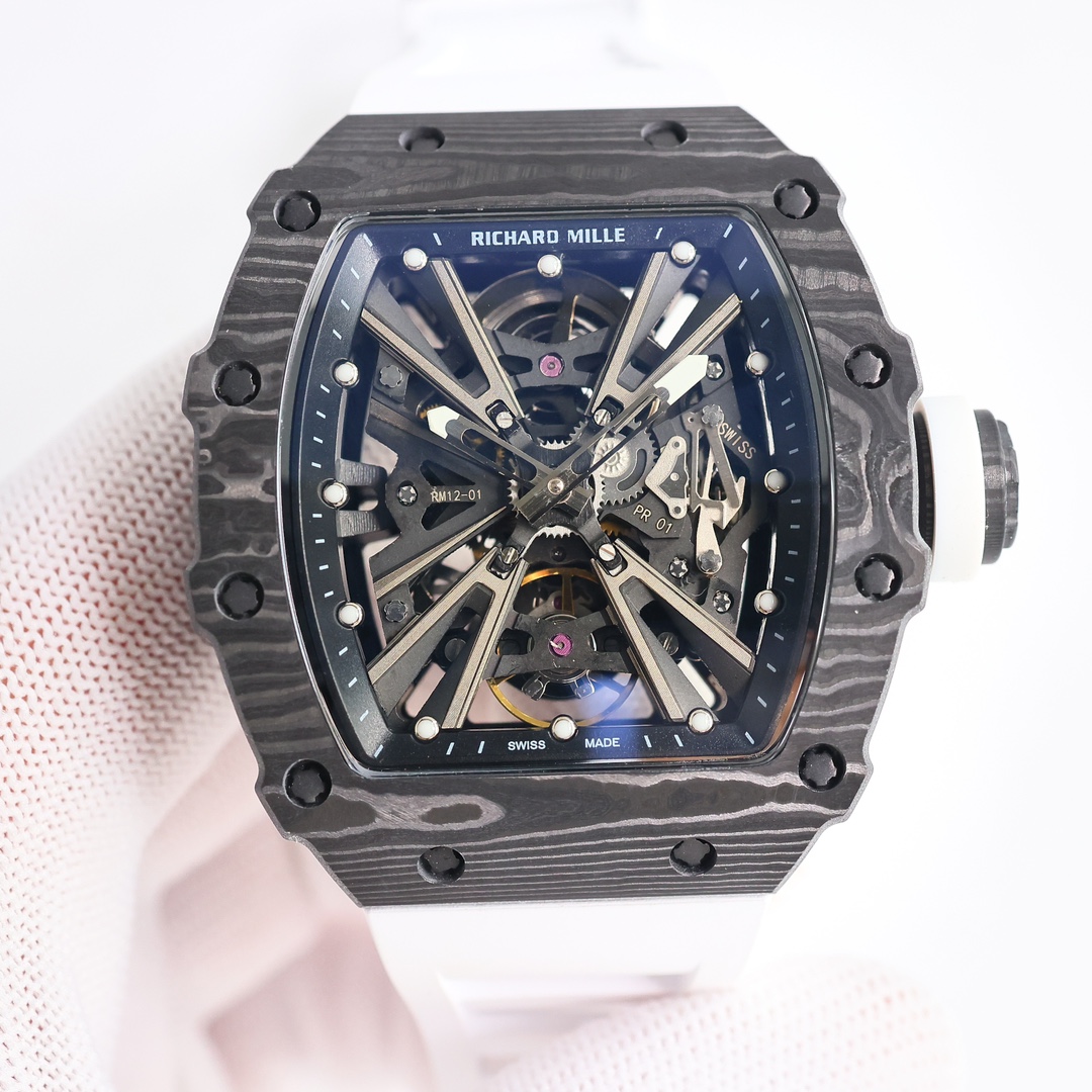 最高リシャール・ミルコピー RM12-01 トゥールビヨン カーボンファイバーとクォーツファイバー[2]