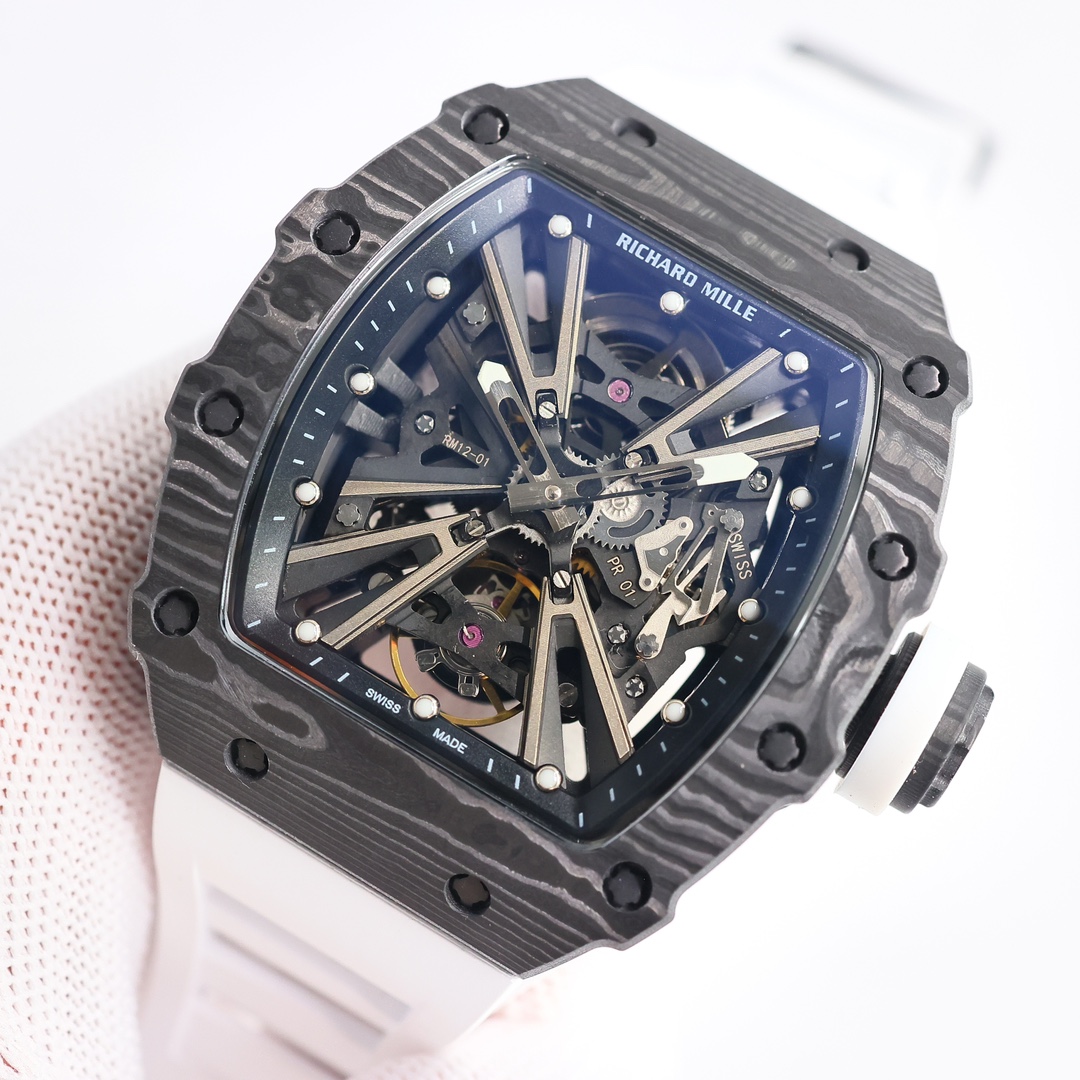 最高リシャール・ミルコピー RM12-01 トゥールビヨン カーボンファイバーとクォーツファイバー[3]