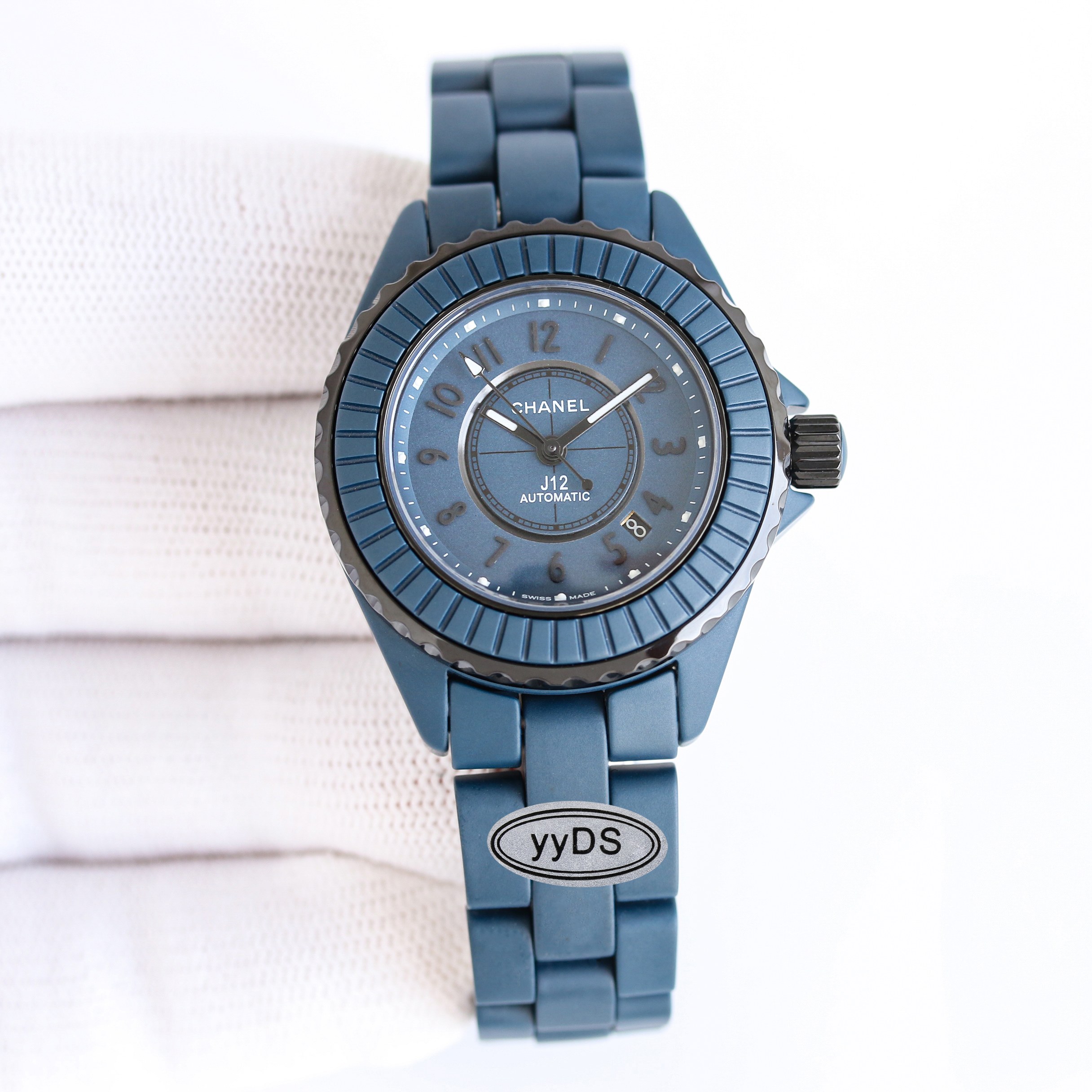 シャネルJ12 ブルー 33mm 腕時計レディース 自動巻き H780203