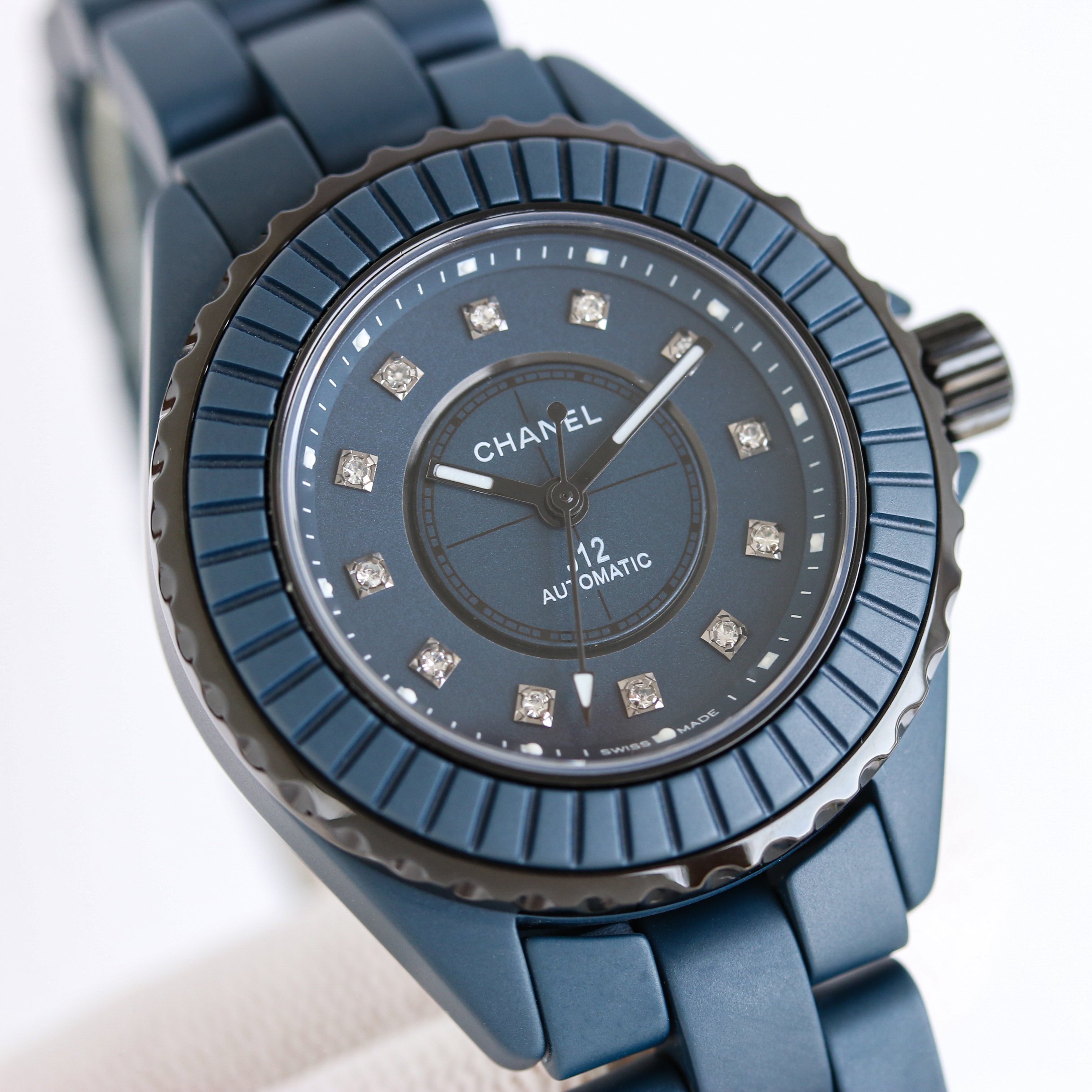 シャネルJ12 ブルー 33mm 腕時計レディース 自動巻き H780203[3]