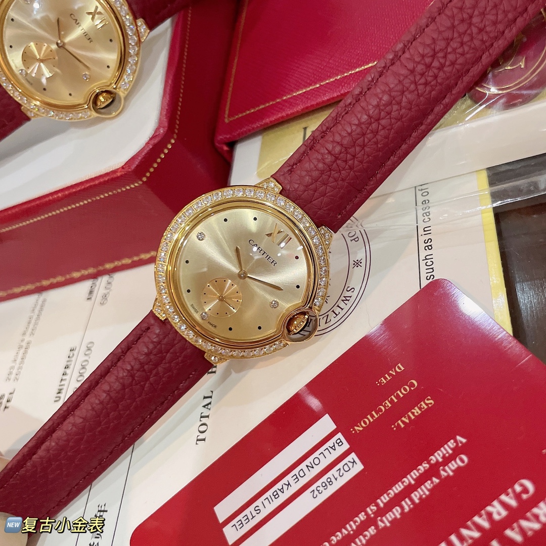 素敵な カルティエバロンブルー レディース ダイヤモンド36mm C67922[1]