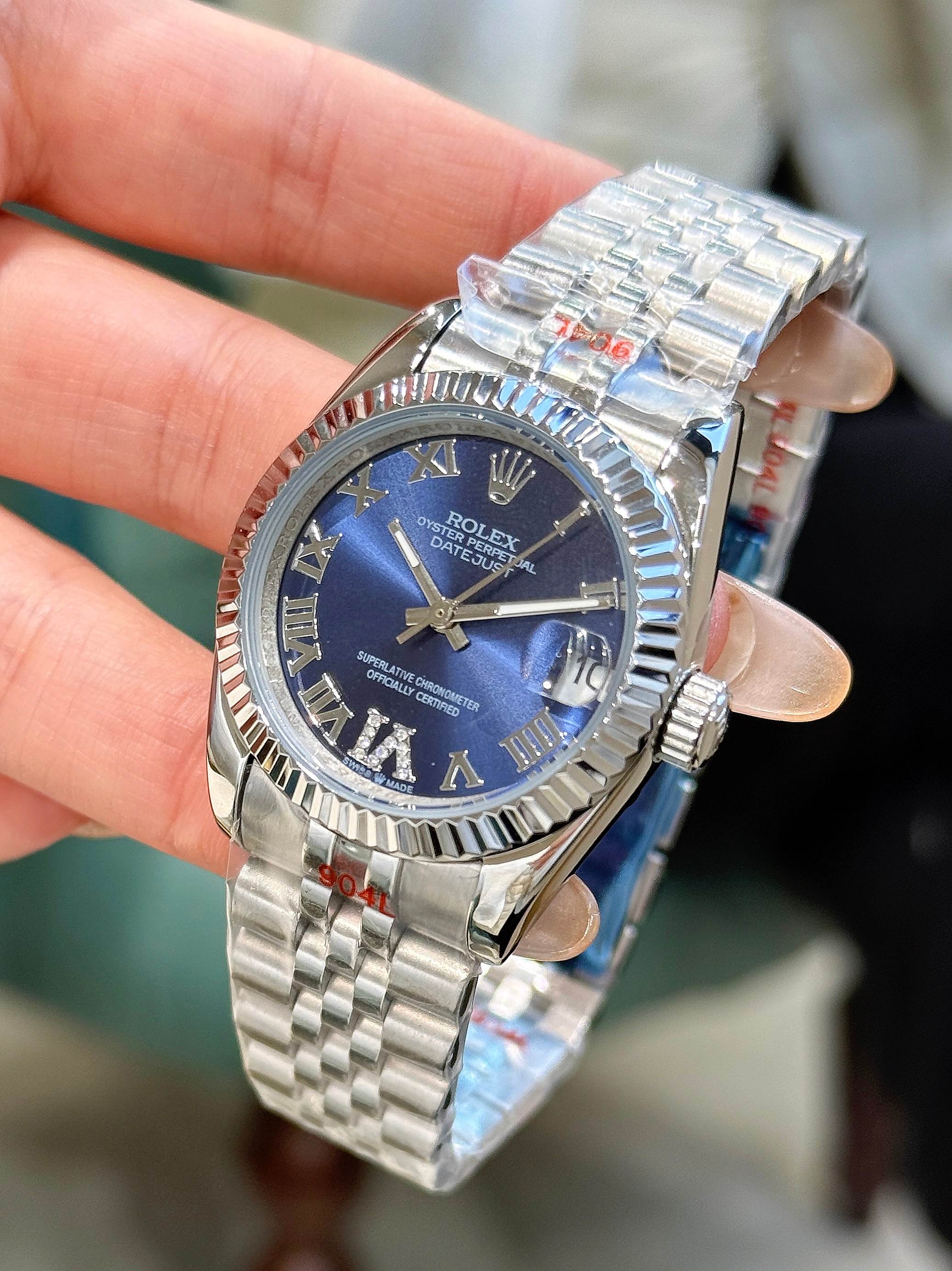 ロレックスROLEX デイトジャスト超人気 ブルー レディース新作M692301-2