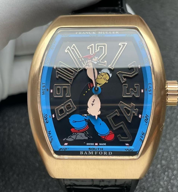 ABF工場 フランクミュラーレプリカ 新作 ポパイ ヴァンガード V45 ブラック ローズゴールド 44mm[3]