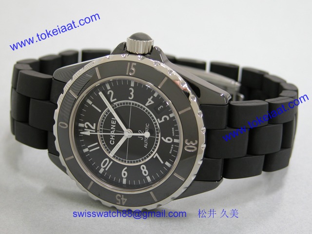 シャネル CHANEL時計 J12 38mm　ブラックラバーブレス ブラック H0684