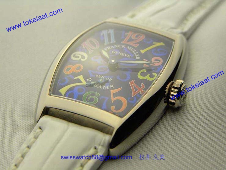 FRANCK MULLER フランクミュラー 時計 偽物 トノウカーベックス レディース カラードリーム ブルー 1750S6COLDREAMS