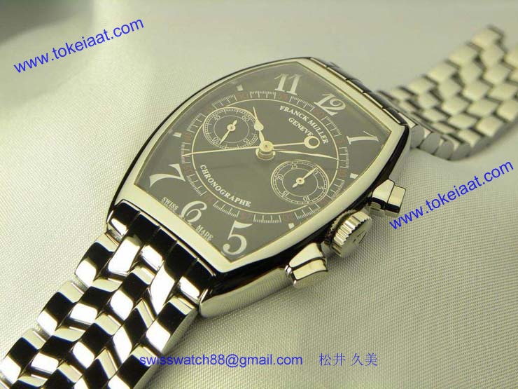 腕時計 コピー FRANCK MULLER フランクミュラー トノウカーベックス 2カウンタークロノグラフ 5850CC OAC Black