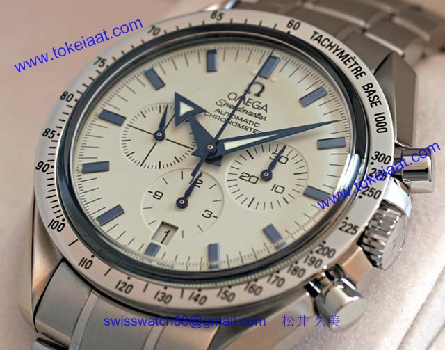 ブランド オメガ 腕時計コピー通販 スピードマスター ブロードアロー　ホワイト文字盤 3551-20