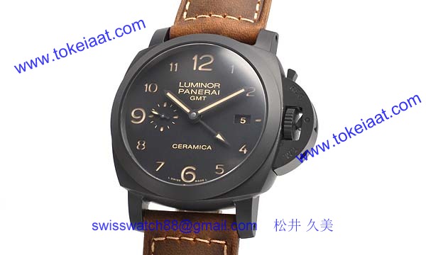 パネライ(PANERAI) ルミノールスーパー時計コピー1950 3デイズ GMT オートマチック チェラミカ PAM00441