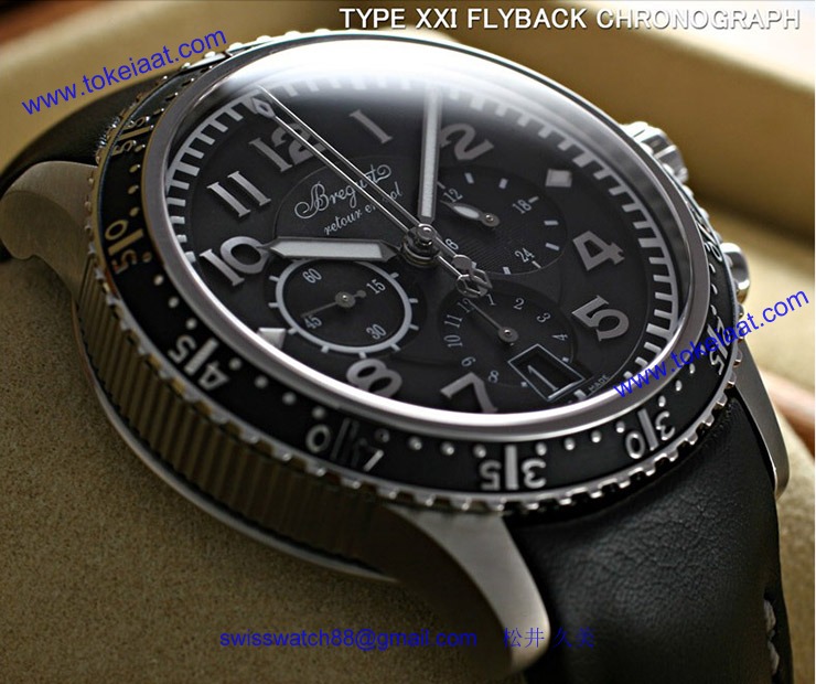 Breguetコピー ブレゲ 時計激安 フライバッククロノグラフ チタン 3810TI/H2/3ZU 