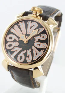ガガミラノ マニュアーレ40mm ダークブラウン/GPシェル ボーイズ 5021.3 コピー 腕時計