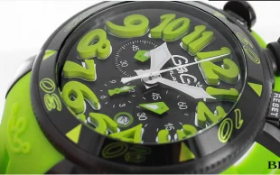 ガガミラノ クロノ48mm ラバー ライトグリーン/ メンズ 6054.2 コピー 腕時計