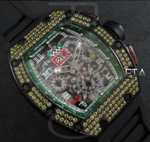リシャールミル フェリペマッサ, Asian 7750搭載 28800振動新作 コピー 時計