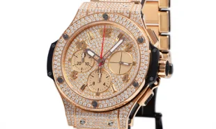 ウブロ ビッグバン ゴールド ブレスレット フルパヴェ 341.PX.9010.PX.3704 時計 コピー