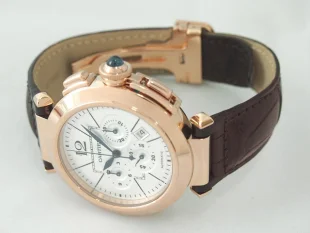 カルティエ パシャ 42mm W3019951 PG/ブラウン革 コピー 腕時計