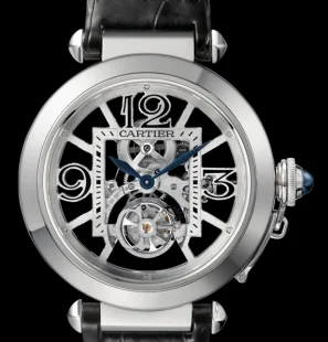 パシャカルティエ フライング トゥールビヨン スケルトン W3030021 コピー ウォッチ