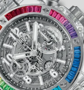 卓越性をウブロ 透明ストラクチャードラバー ビッグ・バン 411.JX.4803.RT.4099 ウォッチ