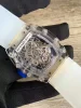新作透明なリシャールミル サファイアクリスタル RM56-E ウォッチ (4)
