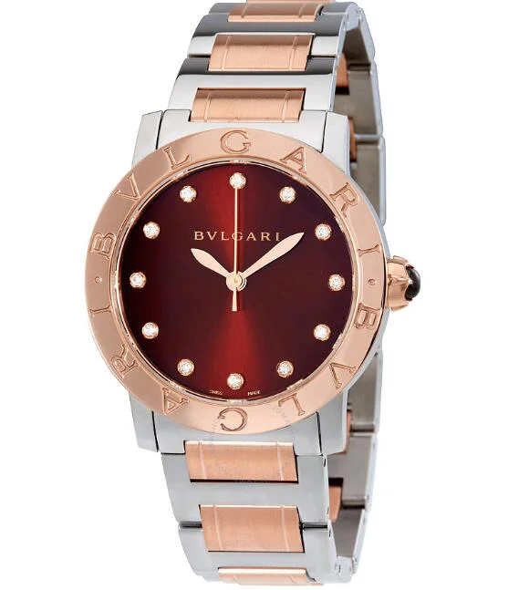 ブルガリ・ブルガリスーパーコピーブランド時計コピーステンレススティール&18Kピンクゴールド102157