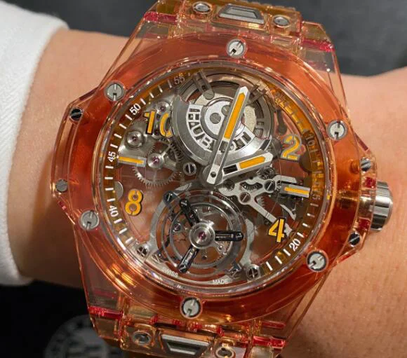 ウブロビッグ・バン トゥールビヨン 419.JO.0120.RTオートマティック オレンジサファイア