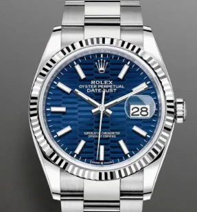 ブライトブルーロレックスデイトジャスト女性用126234