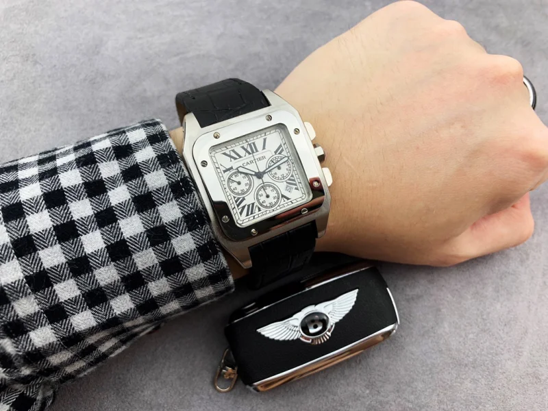 最高級カルティエ サントス クロノグラフク W20090X8-003[1]