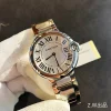カルティエバロンブルー ブランドコピー時計28/33/36mm 101680 (4)