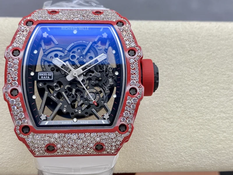 ダイヤモンド リシャールミルコピー RM35-02 赤いケース世界一流時計