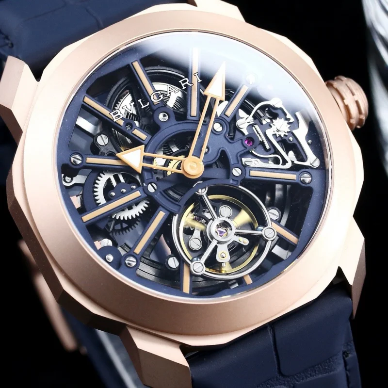 ブルガリコピー オクト グリーン 全自動機械高級ブランド スケルトン6802BV02[4]