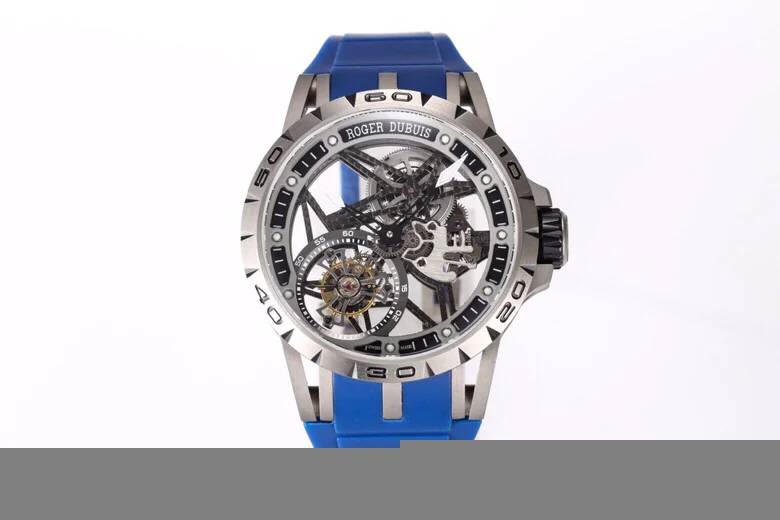 2025ロジェデュブイスーパーコピー時計エクスカリバー【ブルー天然ゴムストラップ】RDDBEX0479/02