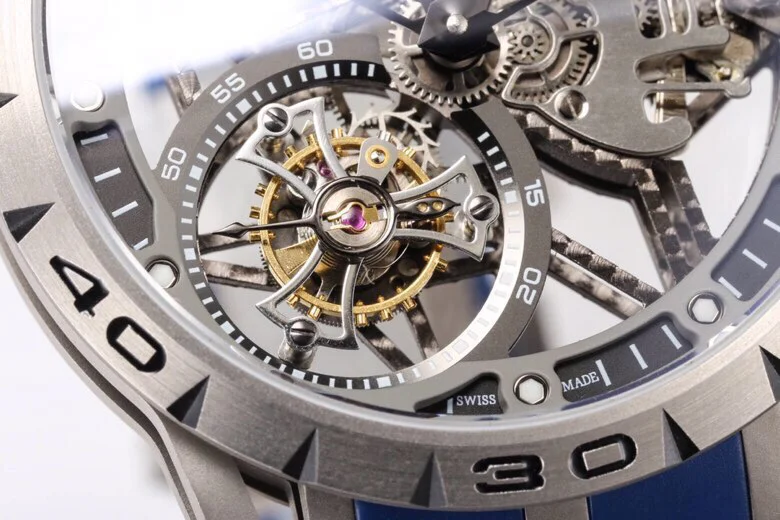 2025ロジェデュブイスーパーコピー時計エクスカリバー【ブルー天然ゴムストラップ】RDDBEX0479/02[4]