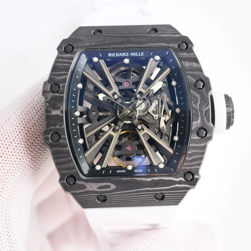 最高リシャール・ミルコピー RM12-01 トゥールビヨン カーボンファイバーとクォーツファイバー[2]