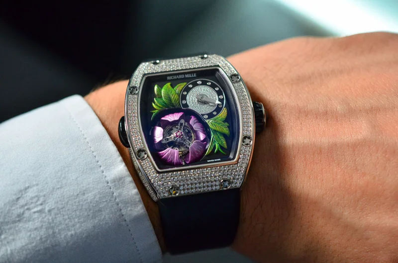 (RICHARD MILLE) リシャール・ミルコピー時計 RM19-02 手巻きトゥールビヨン“フルール”