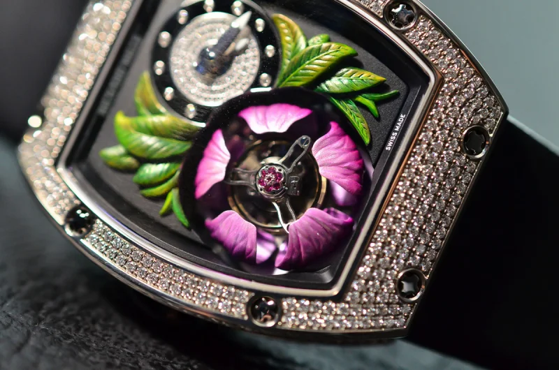 （RICHARD MILLE） リシャール・ミルコピー時計 RM19-02 手巻きトゥールビヨン“フルール”[2]