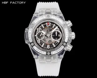 ウブロ スーパーコピー時計 ビッグバン スケルトンレイアウト トランスペアレントケース 411.JX.4802.RT