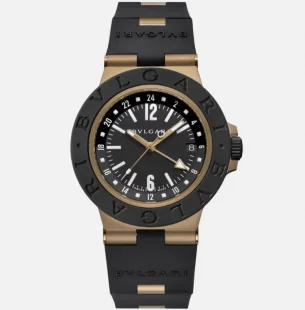 特別モデル ブルガリブロンゾ GMT アルミニウム ラバー ウォッチ 104241