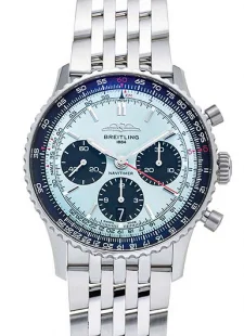 紳士ブライトリングスーパーコピー時計 ナビタイマー1 B01 クロノグラフ 41 AB0139241C2A1 アイスブルー