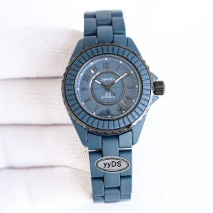 シャネルJ12 ブルー 33mm 腕時計レディース 自動巻き H780203