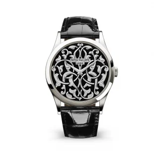 ブランドコピー時計 パテックフィリップ カラトラバ 5088/100P-001 手彫金を施した黒七宝