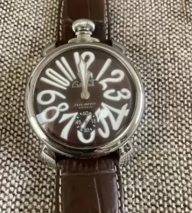 ガガミラノ マニュアーレ48mm 手巻き スモールセコンド ダークブラウン メンズ 5010.13S コピー 腕時計