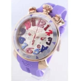 ガガミラノ クロノ48mm ラバー ライトパープル/PGPシャンパン メンズ 6056.9 ウォッチ