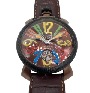 ガガミラノ マニュアーレ48mm 手巻き スモールセコンド ブラウン メンズ 5016.5 コピー 腕時計