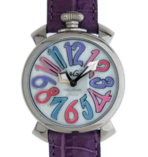 ガガミラノ マニュアーレ40mm ライトパープル/シェル ボーイズ 5020.7 コピー 腕時計