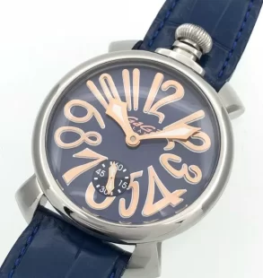 ガガミラノ マニュアーレ48mm 手巻き スモールセコンド ダークブルー メンズ 5010.05S コピー 腕時計