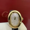 Cartier Baignoire クォーツスーパーコピー時計ドームサファイアリューズ アリゲーターレザーベルト WJBA0038 (5)
