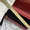 Cartier Baignoire クォーツスーパーコピー時計ドームサファイアリューズ アリゲーターレザーベルト WJBA0038 (6)