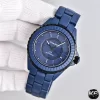 シャネル J12‑BLEU 38mm／33mm マットブルーセラミック限定モデルH10310 (7)