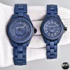 シャネル J12‑BLEU 38mm／33mm マットブルーセラミック限定モデルH10310 (1)