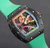 ブランド リシャール ミルスーパーコピー時計 グリーンラバー RM 68-01 トゥールビヨン (4)